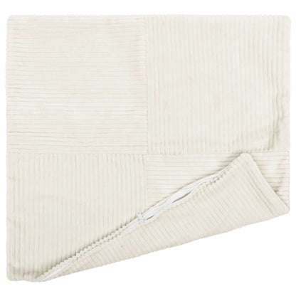 Cushion Cover 12 pcs ALMELO Cream 50 x 50 cm Corduroy
