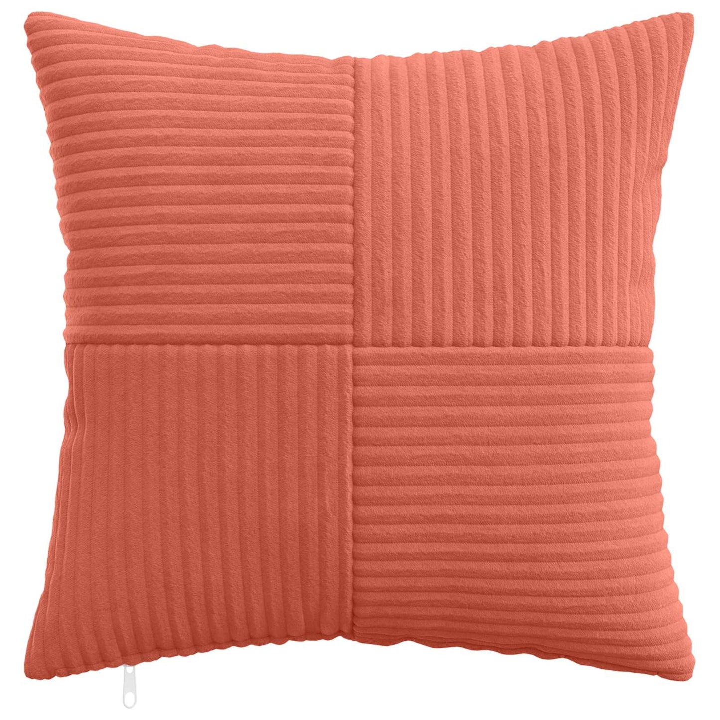 Cushion Cover 12 pcs ALMELO Red Orange 50 x 50 cm Corduroy
