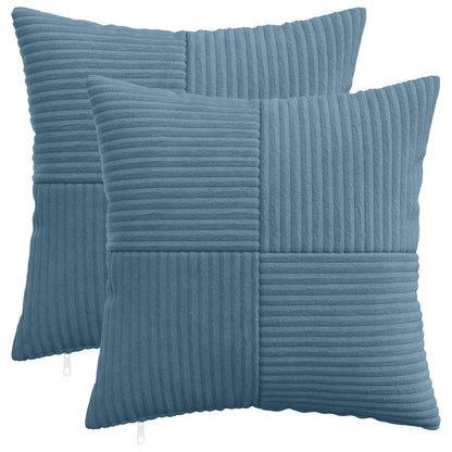 Cushion Cover 2 pcs ALMELO Blue 50 x 50 cm Corduroy