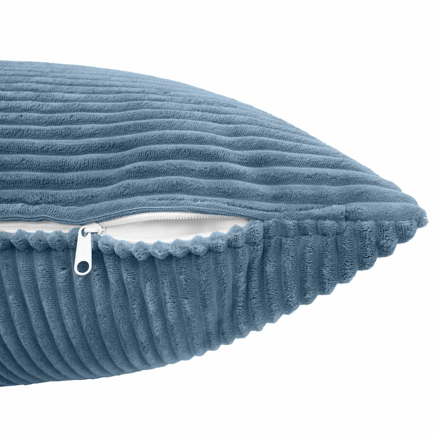Cushion Cover 12 pcs ALMELO Blue 50 x 50 cm Corduroy