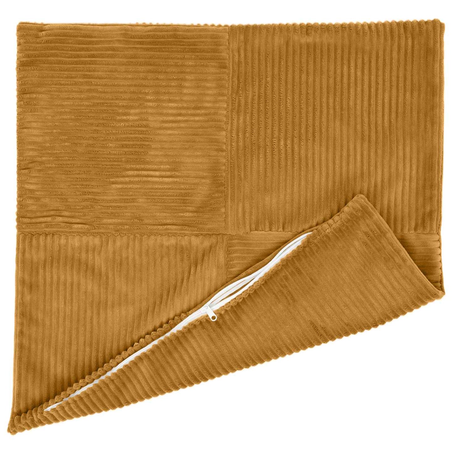 Cushion Cover 2 pcs ALMELO Yellow 50 x 50 cm Corduroy
