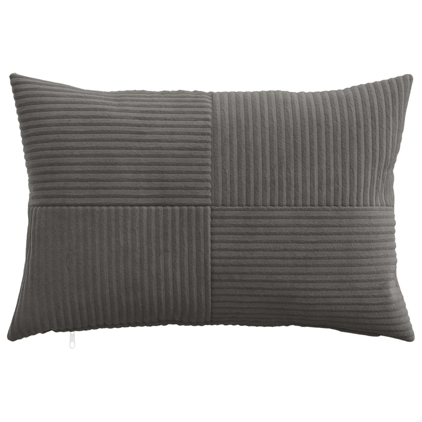 Cushion Cover 2 pcs ALMELO Dark Grey 50 x 70 cm Corduroy