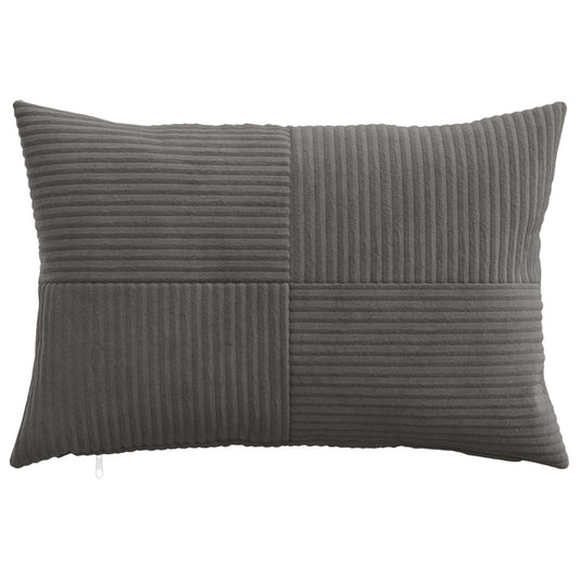 Cushion Cover 6 pcs ALMELO Dark Grey 50 x 75 cm Corduroy