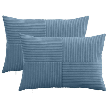 Cushion Cover 2 pcs ALMELO Blue 50 x 75 cm Corduroy