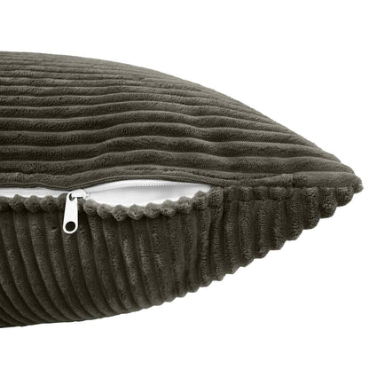 Cushion Cover 6 pcs ALMELO Anthracite 50 x 75 cm Corduroy