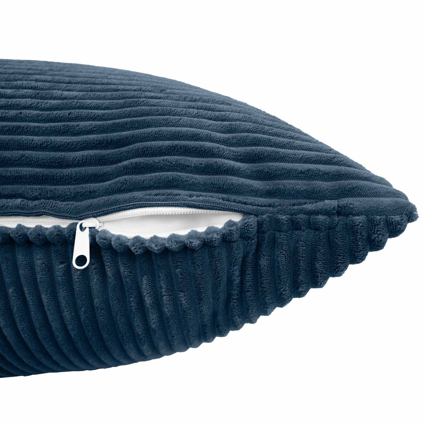 Cushion Cover 2 pcs ALMELO Navy Blue 50 x 75 cm Corduroy