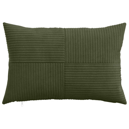 Cushion Cover 2 pcs ALMELO Green 50 x 75 cm Corduroy