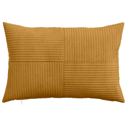 Cushion Cover 2 pcs ALMELO Yellow 50 x 80 cm Corduroy