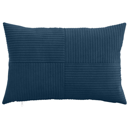Cushion Cover 2 pcs ALMELO Navy Blue 50 x 80 cm Corduroy