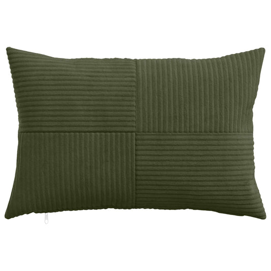 Cushion Cover 2 pcs ALMELO Green 50 x 80 cm Corduroy