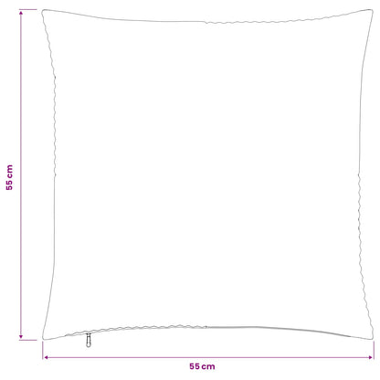 Cushion Cover 6 pcs ALMELO Red Orange 55 x 55 cm Corduroy