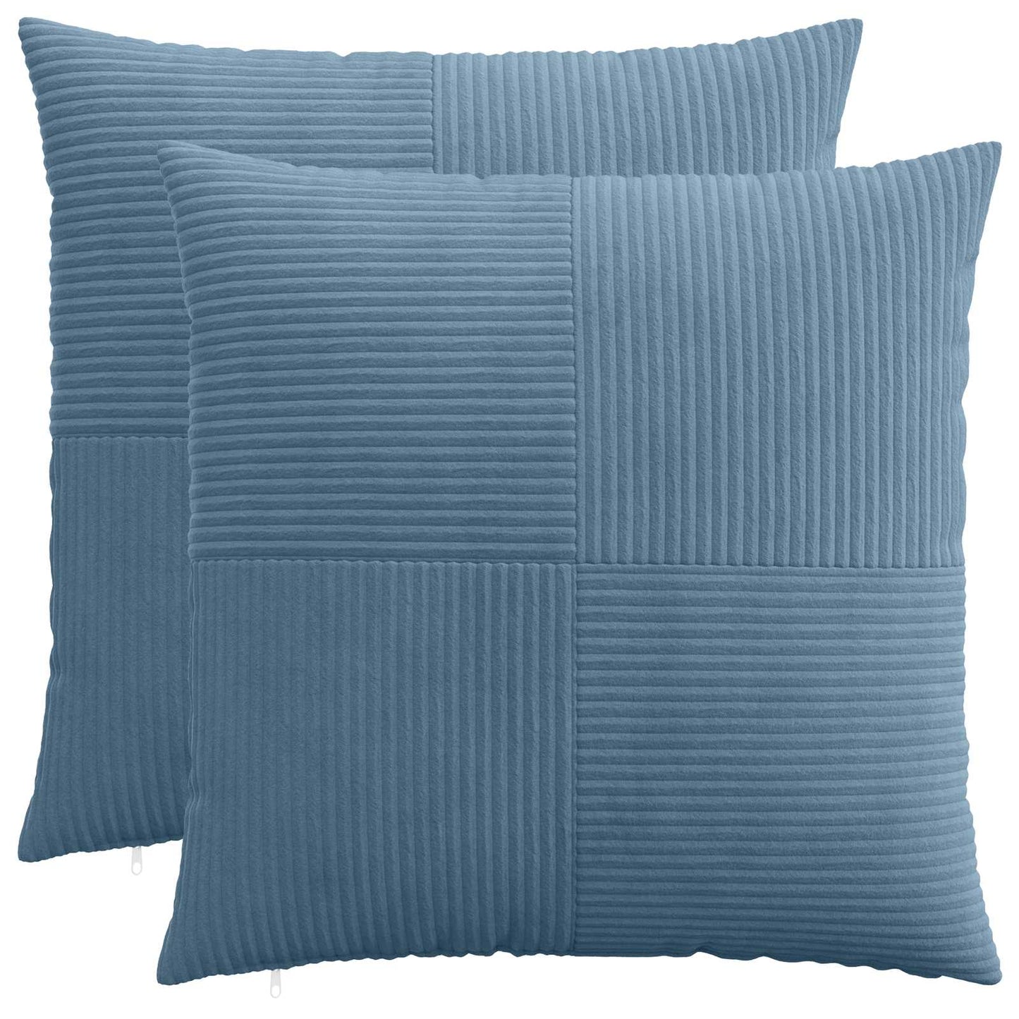 Cushion Cover 2 pcs ALMELO Blue 55 x 55 cm Corduroy