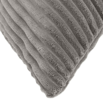Cushion Cover 6 pcs ALMELO Light Grey 60 x 60 cm Corduroy