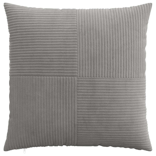 Cushion Cover 6 pcs ALMELO Light Grey 60 x 60 cm Corduroy