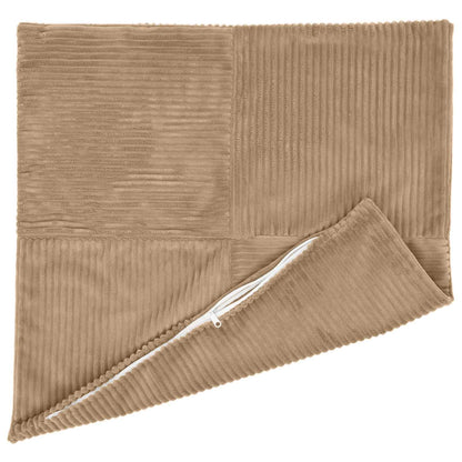 Cushion Cover 2 pcs ALMELO Brown 60 x 60 cm Corduroy