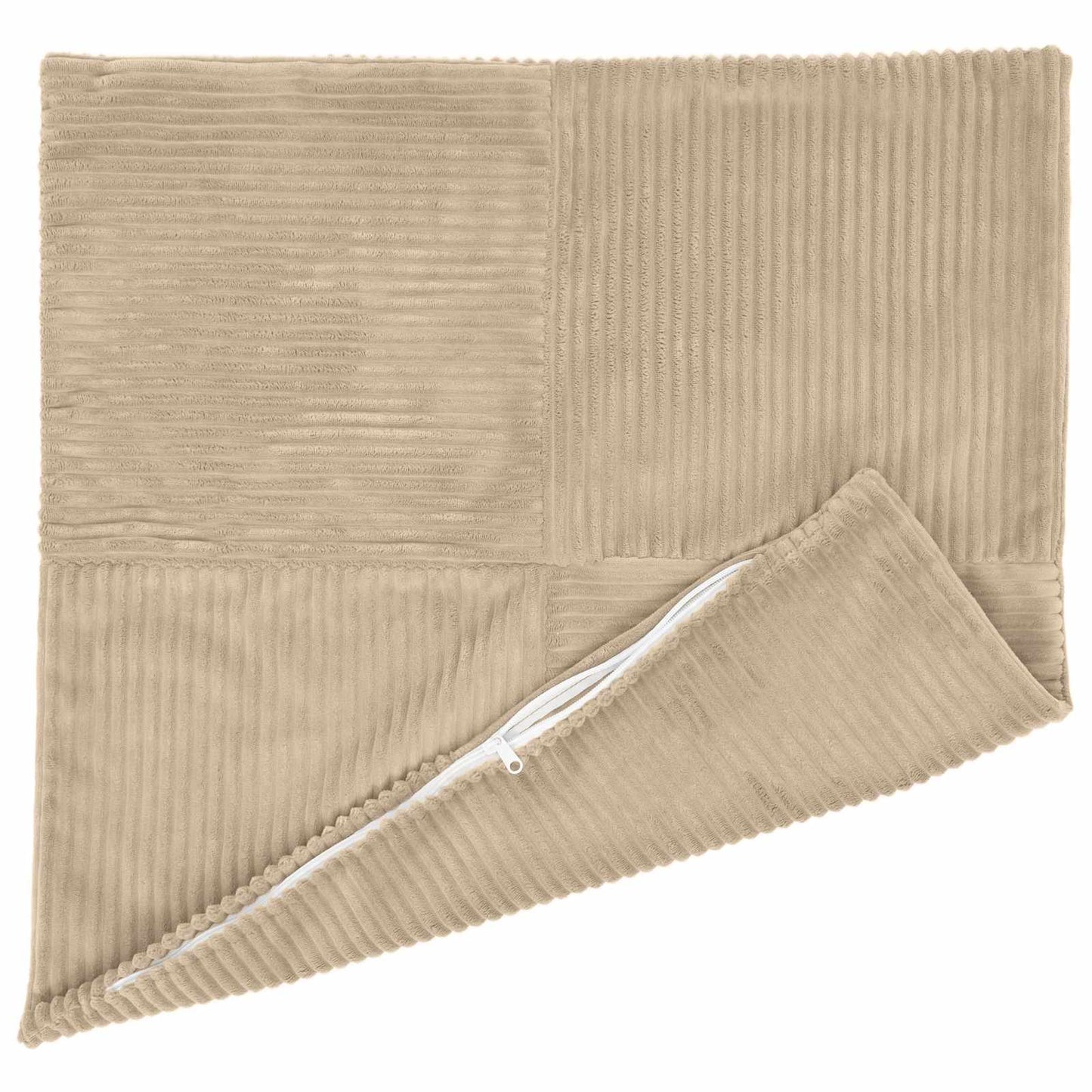 Cushion Cover 6 pcs ALMELO Taupe 60 x 60 cm Corduroy