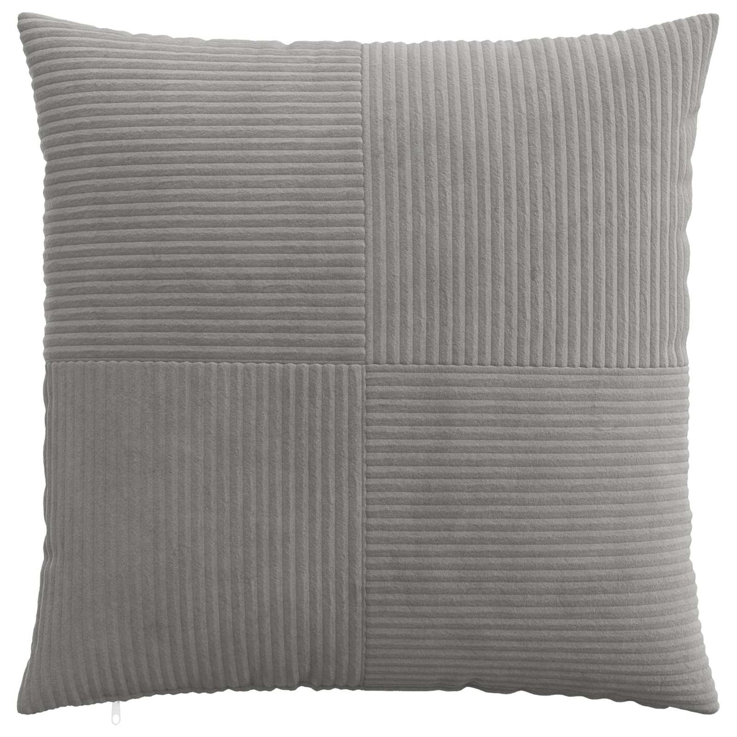 Cushion Cover 2 pcs ALMELO Light Grey 65 x 65 cm Corduroy