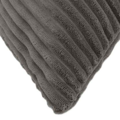 Cushion Cover 2 pcs ALMELO Dark Grey 65 x 65 cm Corduroy