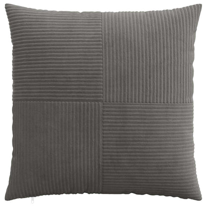 Cushion Cover 6 pcs ALMELO Dark Grey 65 x 65 cm Corduroy