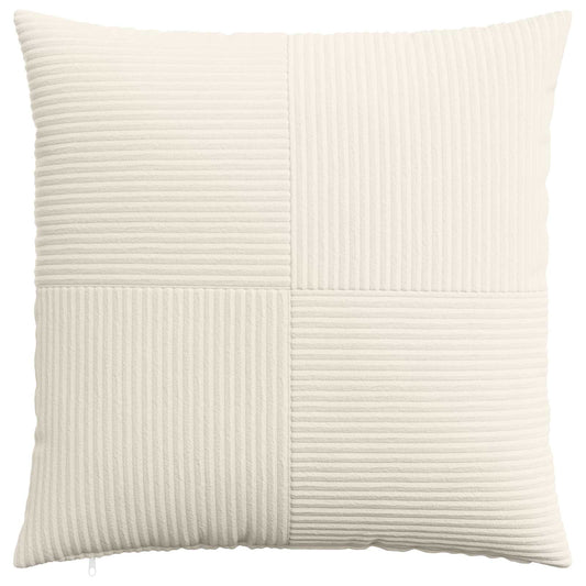 Cushion Cover 6 pcs ALMELO Cream 65 x 65 cm Corduroy