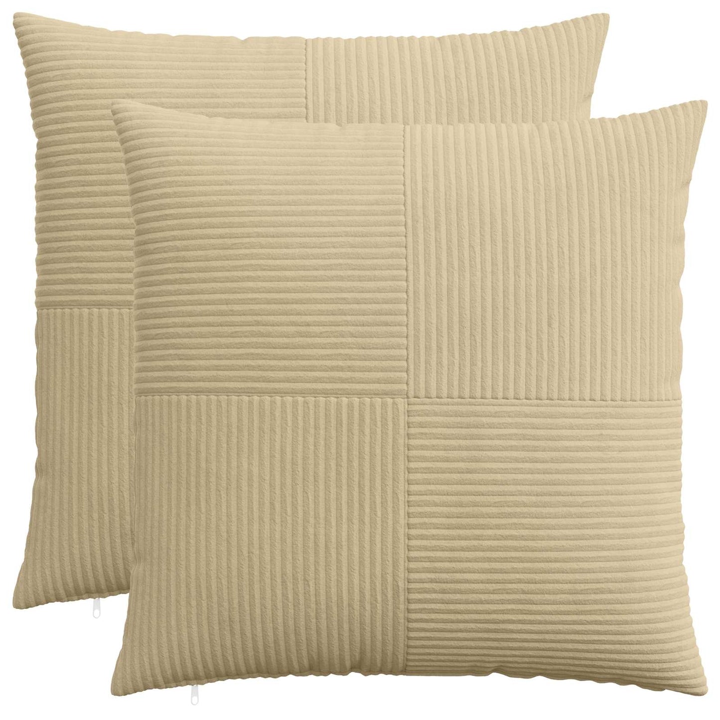 Cushion Cover 2 pcs ALMELO Grey Green 65 x 65 cm Corduroy