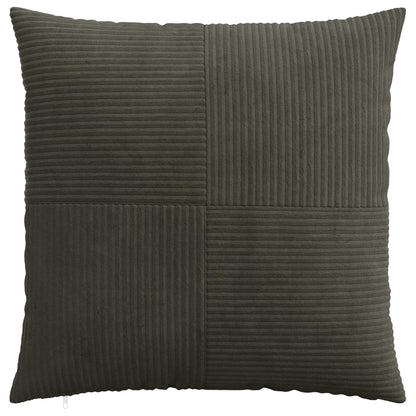 Cushion Cover 6 pcs ALMELO Anthracite 65 x 65 cm Corduroy