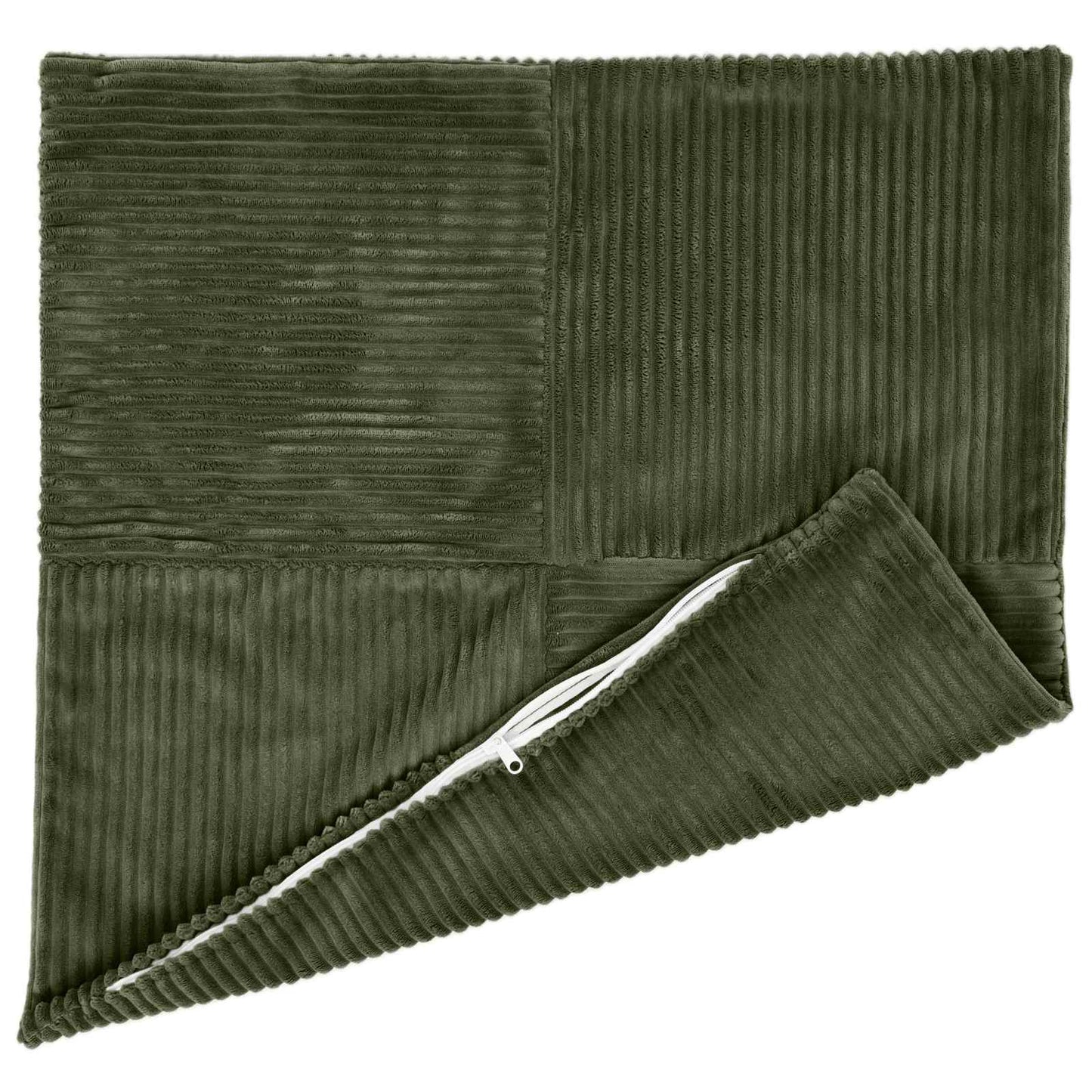 Cushion Cover 6 pcs ALMELO Green 65 x 65 cm Corduroy
