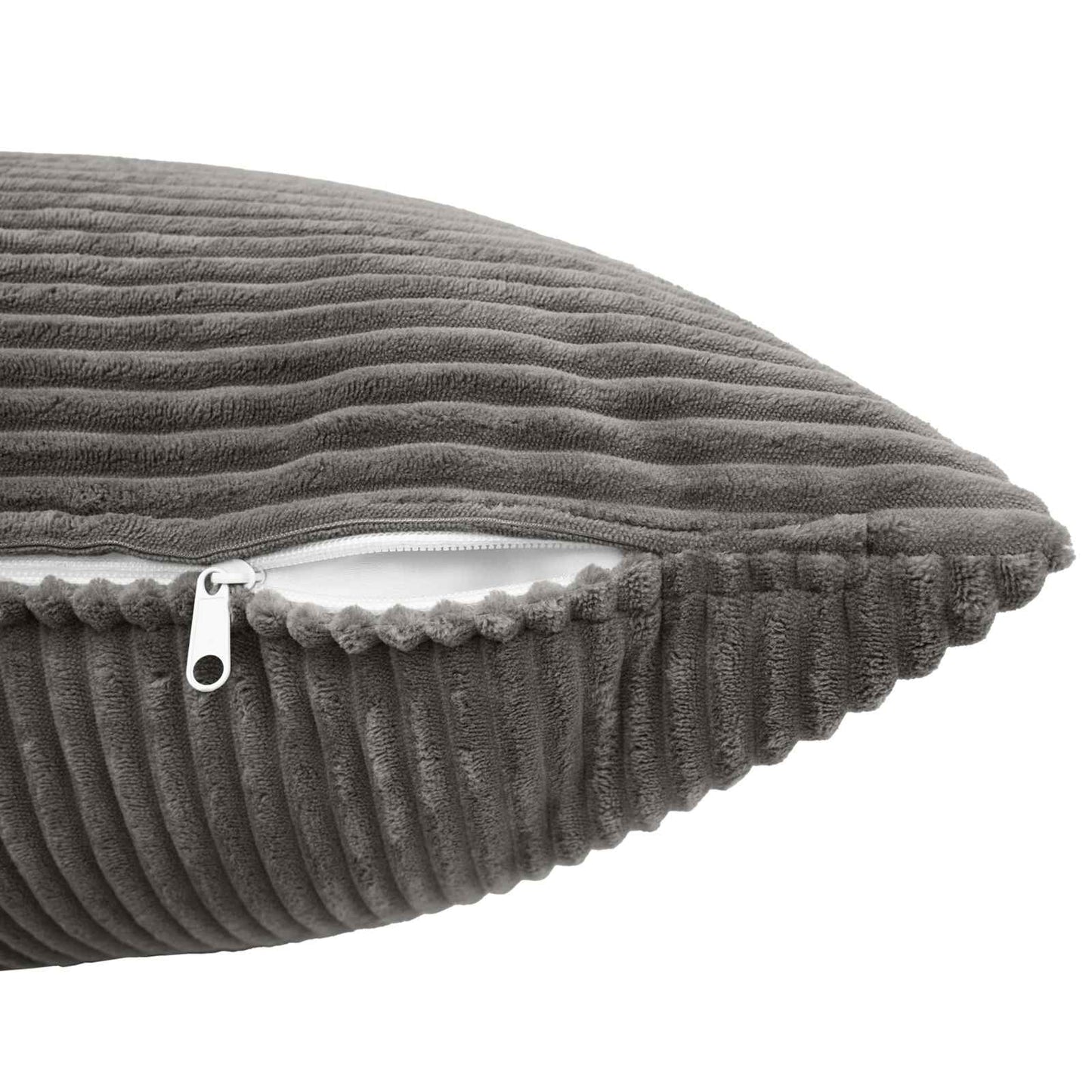 Cushion Cover 6 pcs ALMELO Dark Grey 70 x 70 cm Corduroy