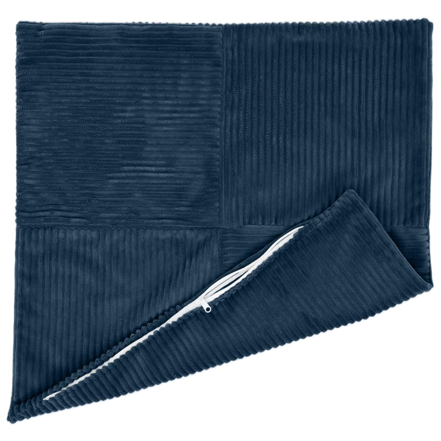 Cushion Cover 2 pcs ALMELO Navy Blue 70 x 70 cm Corduroy