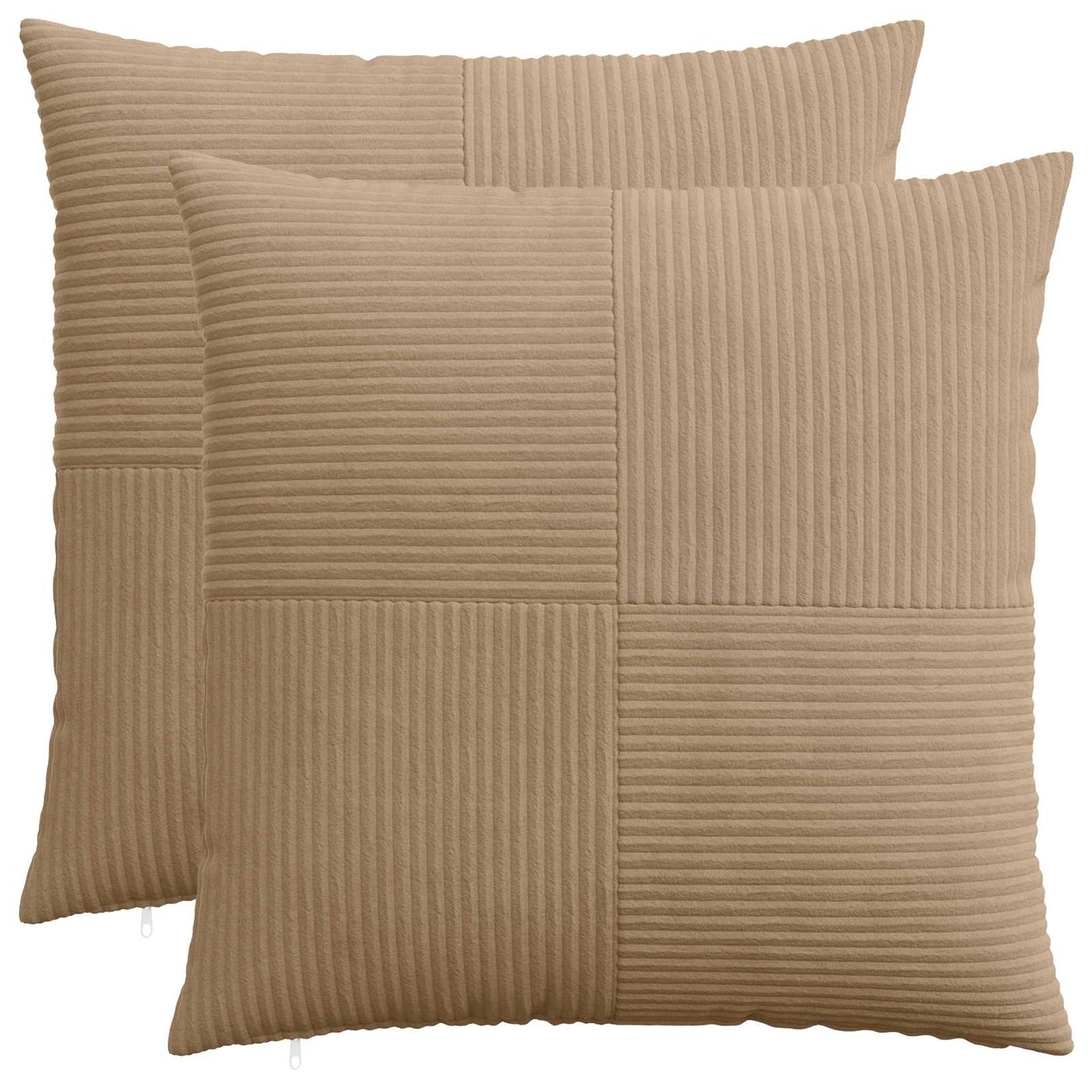 Cushion Cover 2 pcs ALMELO Brown 70 x 70 cm Corduroy