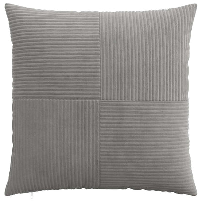 Cushion Cover 6 pcs ALMELO Light Grey 80 x 80 cm Corduroy