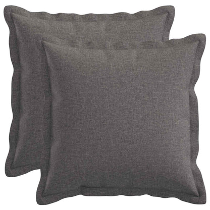 Cushion Cover 2 pcs HOUTEN Light Grey 30 x 30 cm Faux Linen