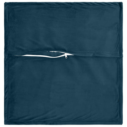 Cushion Cover 2 pcs HOUTEN Blue 30 x 30 cm Velvet