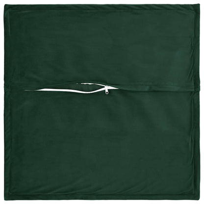 Cushion Cover 2 pcs HOUTEN Dark Green 30 x 30 cm Velvet