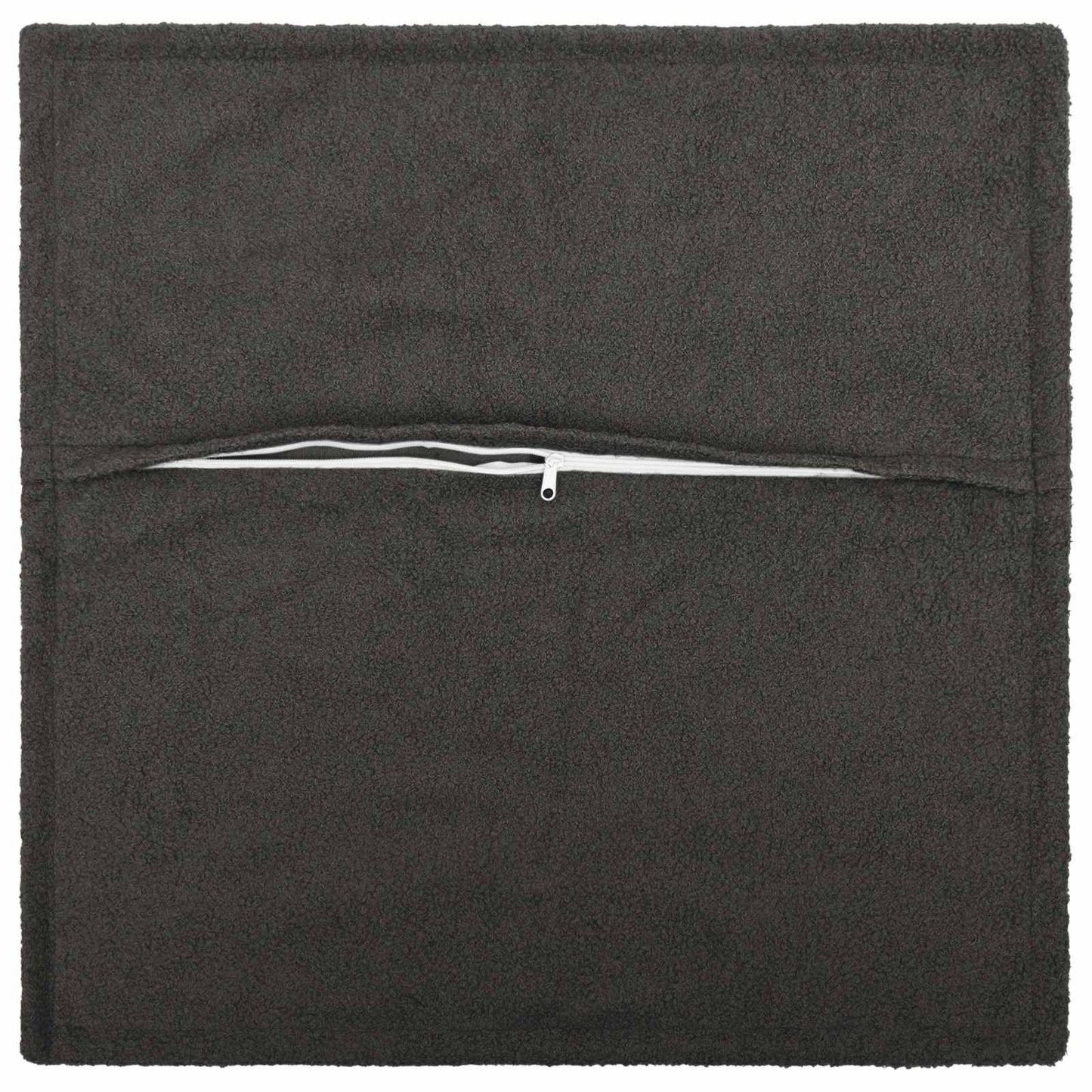 Cushion Cover 6 pcs HOUTEN Dark Grey 30 x 30 cm Bouclé