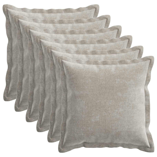 Cushion Cover 6 pcs HOUTEN Light Grey 30 x 30 cm