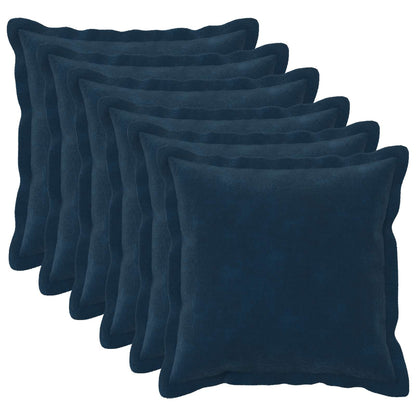 Cushion Cover 6 pcs HOUTEN Blue 30 x 30 cm Microfiber Fleece