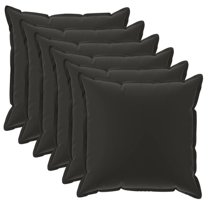 Cushion Cover 6 pcs HOUTEN Black 30 x 30 cm Polyester