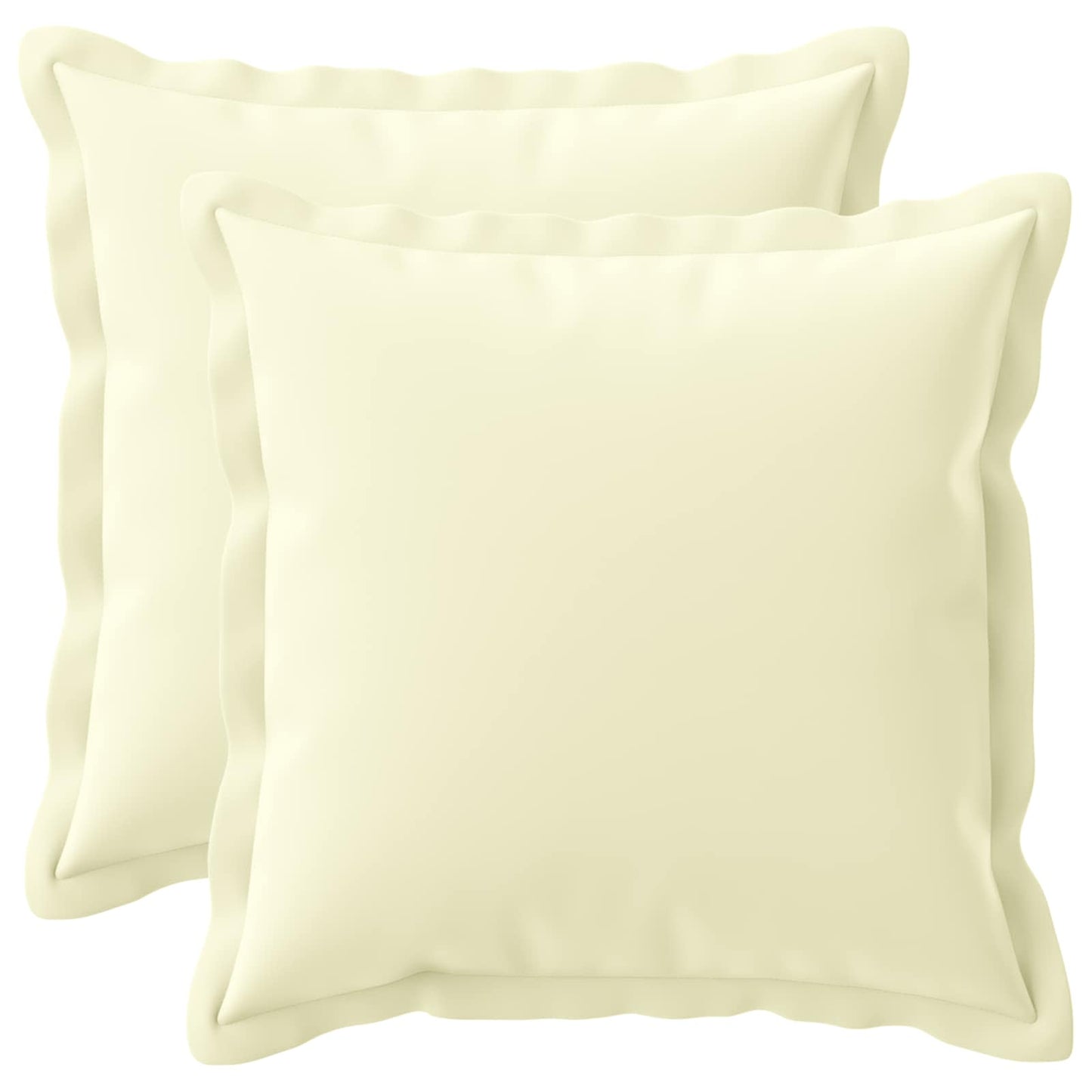 Cushion Cover 2 pcs HOUTEN Cream 30 x 30 cm Polyester