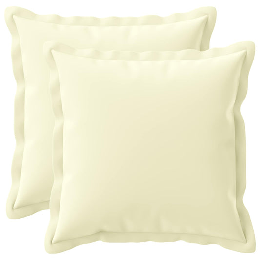 Cushion Cover 2 pcs HOUTEN Cream 30 x 30 cm Polyester