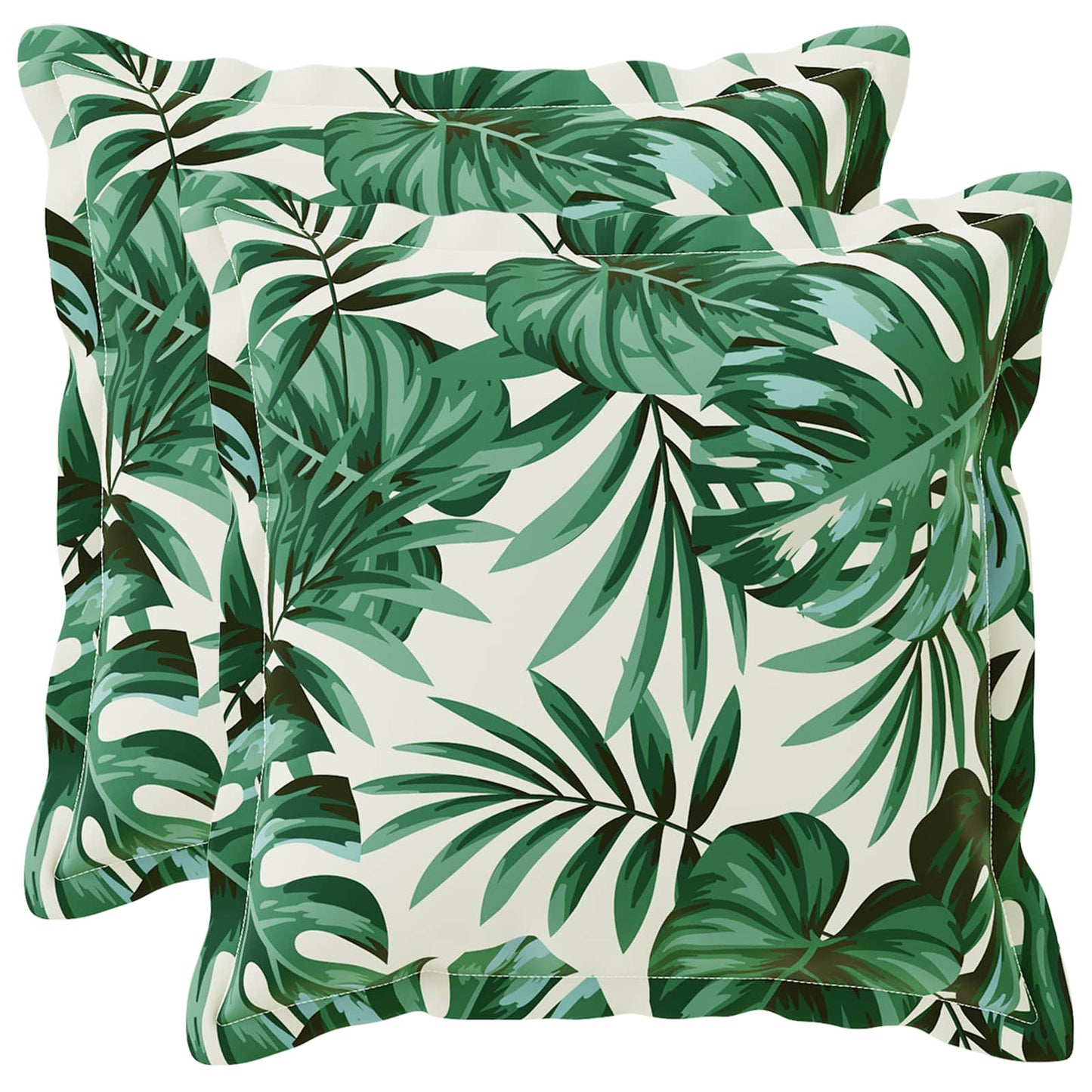 Cushion Cover 2 pcs HOUTEN Leaf Pattern 30 x 30 cm Polyester