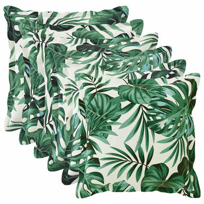 Cushion Cover 6 pcs HOUTEN Leaf Pattern 30 x 30 cm Polyester