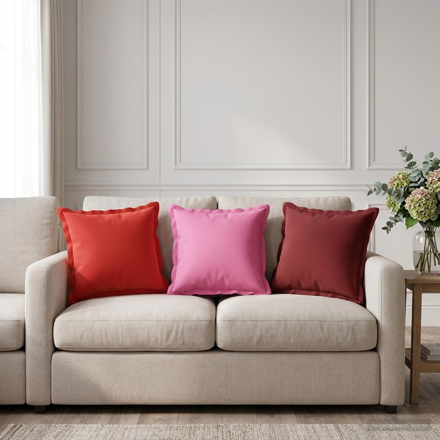 Cushion Cover 6 pcs HOUTEN Pink 35 x 35 cm Polyester