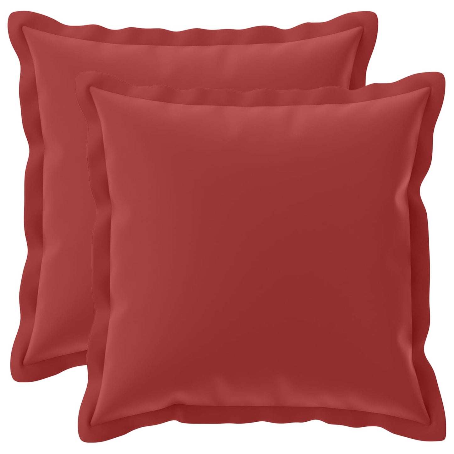 Cushion Cover 2 pcs HOUTEN Wine Red 30 x 30 cm Polyester
