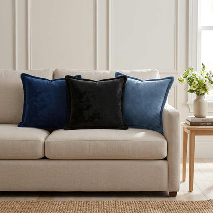 Cushion Cover 6 pcs HOUTEN Navy Blue 35 x 35 cm Flannel