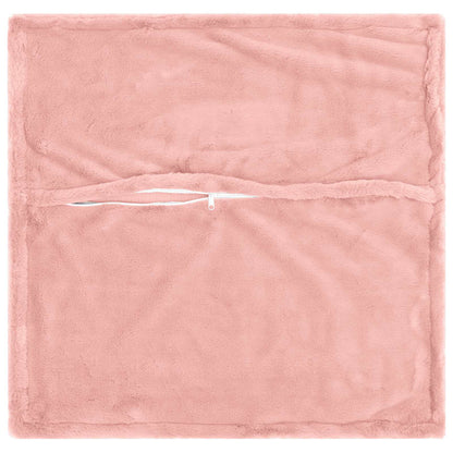 Cushion Cover 6 pcs HOUTEN Pink 30 x 30 cm Faux Rabbit Fur
