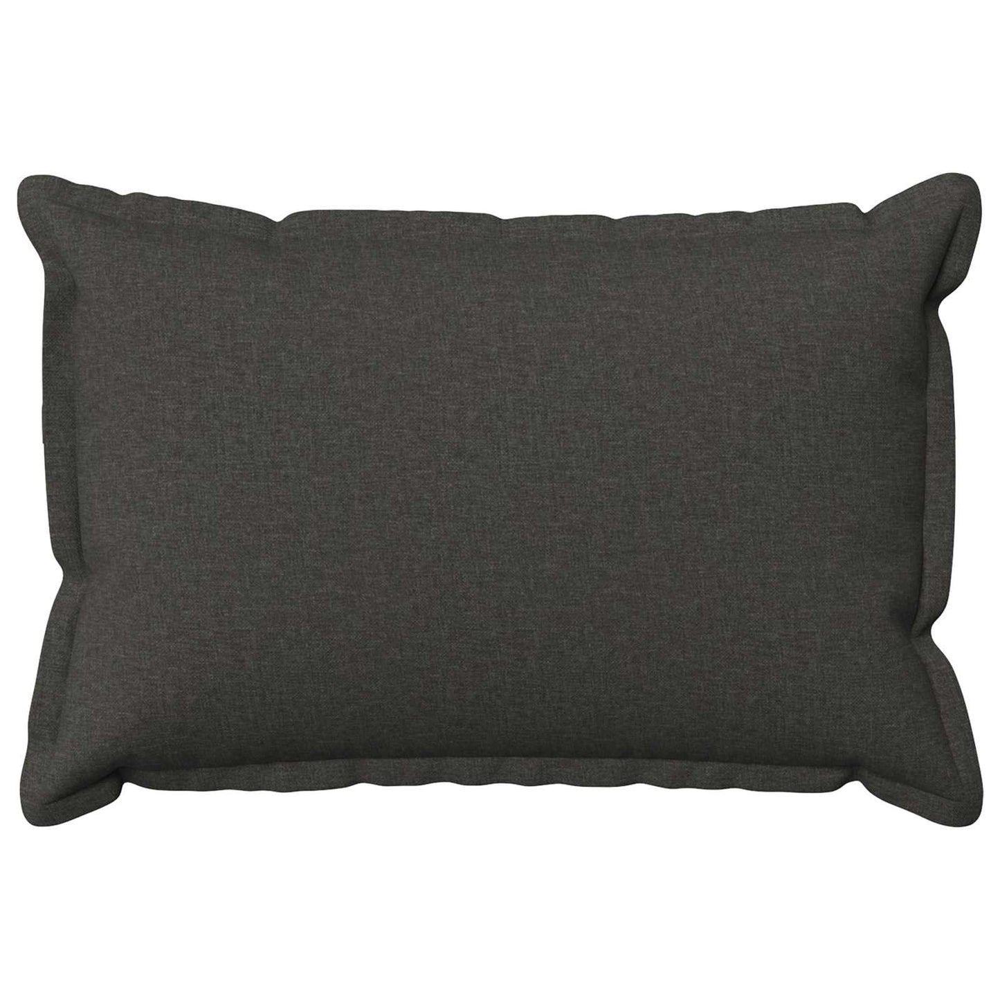 Cushion Cover 2 pcs HOUTEN Dark Grey 30 x 50 cm Faux Linen