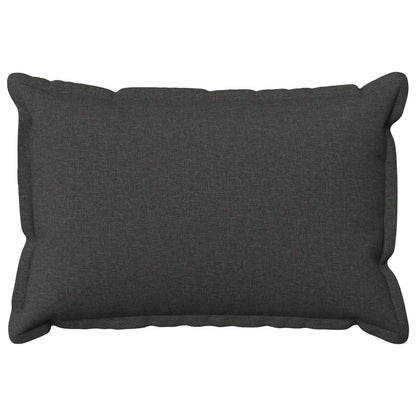 Cushion Cover 2 pcs HOUTEN Dark Grey 30 x 50 cm Faux Linen