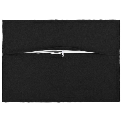 Cushion Cover 2 pcs HOUTEN Black 30 x 50 cm Faux Linen