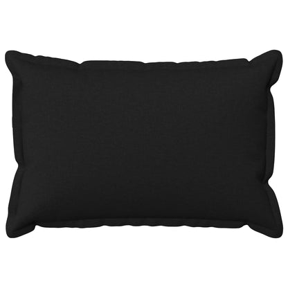 Cushion Cover 2 pcs HOUTEN Black 30 x 50 cm Faux Linen